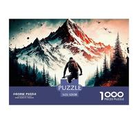 Montagne Aventurier Puzzle pour Adultes Puzzle 1000 Pièces Papier Scène Nocturne Puzzle en Famille Détente Cadeau 52x38cm/1000pcs