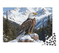 Montagne Bald Eagle 1000 Teile Puzzle 1000 Teile Recycled Karton Für Erwachsene Kinder AB 12 Jahren Familienpuzzle Wanddekoration Heimdekoration 52x38cm/1000pcs