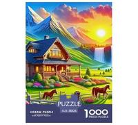 Montagne Campagne 1000 Pièces Thème Paysage Puzzle Adulte Un Puzzle Difficile Jeu Éduchatif Défi Jouets Divertissement Puzzles Classiques pour Adultes Et Enfants À Partir De Activité Familiale par