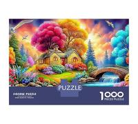 Montagne Campagne Coffret Puzzle 1000 Pièces Papier Écologique pour Seniors Anti-Stress 38x26cm/1000pcs
