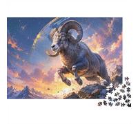 Montagne Ciel Bélier 1000pcs Mini Puzzle pour Famille Difficile | 38x26cm Carton Décor Salon Structure Durable Cadeau Anniversaire Soulagement Du Stress