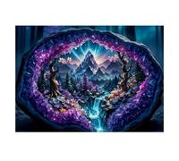 Montagne Cristal Arbre 1000pcs Mini Puzzle pour Adultes Difficile | 38x26cm Carton Décor Salon Structure Durable Cadeau Anniversaire Relaxation