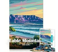 Montagne de la Table Afrique du Sud Puzzle de 1000 pièces pour Adultes pour renforcer Les Liens se Souvenir Passer Un Moment Serein et Profiter d'une qualité exceptionnelle Idéal