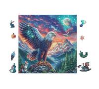 Montagne de l'aigle Galaxy 100 Pièces Puzzle Personne Âgée en Carton Épais sans Déformation Facile Débutant Anti-Stress Thérapie Occupationnelle Petit Prix 28x28cm