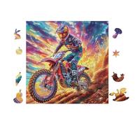Montagne de Motos 100 Pièces Puzzle Adolescent en Carton Rigide Difficulté Moyenne Activité ÉduChative Voyage Déplacement Cadeau Anniversaire Petit Prix 28x28cm