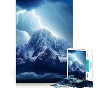 Montagne de Tonnerre pluvieux Puzzle 1000 pièces pour Adultes Cadeau Stimulant pour l'esprit Jeu de Loisirs Facile Découpe précise Cadeau spécial (38x26cm)