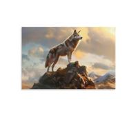 Montagne du Loup Debout1000 pièces de Puzzle comme Cadeaux d'anniversaire et de Noël, décoration de la Maison, prévention de la dégénérescence cérébrale pour Les Personnes âgées. 50x70cm