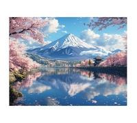 Montagne enneigée Diamond Painting Adulte, 5D DIY Broderie Diamant Kit Complet Japon Full Drill Carré, Peinture Diamant Artisanat Strass Point de Croix Painting, Décoration Intérieur 30x40cm, z@1713