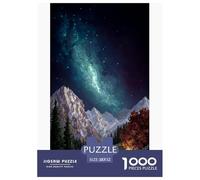 Montagne Étoilée en Pixel Art Puzzles 1000 Pièces Jeu De Défi Jouet Adultes Et Plus De 12 Ans Jeu De Puzzle Défi Éducatif Stimulation Cérébrale Cadeau Décoration Maison 52x38cm/1000pcs