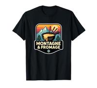 Montagne Fromage Fondue Raclette Hiver Chalet T-Shirt