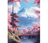 Montagne House Bridge Puzzle 30 Pièces pour Adultes, Puzzle Impossible, Puzzles Classique pour Adulte, Puzzles Coloré Jeu de Famille et Team Building