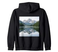 Montagne Lac Alpin Peaks Reflet Paysage Photographie Sweat à Capuche
