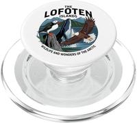 Montagne Macareux Baleine Aigle Scandinavie Norvège Lofoten PopSockets PopGrip pour MagSafe