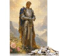 Montagne médiévale du Chevalier d'or Puzzle en Bois 500 Pièces