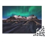 Montagne Northern Lights Puzzle 1000 Éléments Adultes Activity À La Maison Antistress Fabriqué en Europe Idée Cadeau Unique Carton Blanc Premium 70x50cm/1000pcs