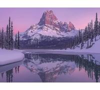 montagne Peinture Diamant 5D Kit Complet Paysage de neige, Round Full Drill Diamond Painting Adulte Débutants, Activité Manuelle, Strass Point de Croix Painting, Maison Décoration Gift 45x60cm O-790