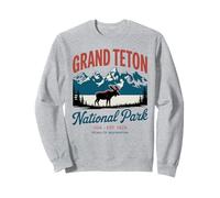 Montagne rétro du Parc National de Grand Teton Sweatshirt