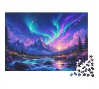 Montagne Rivière Ciel Puzzle, 1000 Pièces Art Créatif Maison