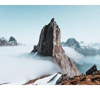 Montagne rocheuse dans Les Nuages - Puzzle en Papier de 2000 pièces - Puzzle Amusant à Monter soi-même pour Adultes - 70 x 100 cm