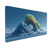 Montagne Tapis de Souris XXL 1000 x 500 mm, Tapis Souris Arc-En-Ciel Sous Main Bureau avec Bords Cousus, Imperméable Mouse Pad Base en Caoutchouc Antidérapant Surface pour Gamer, PC, Cadeau -lsy2603ZO