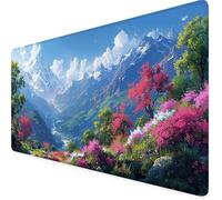 Montagne Tapis de Souris XXL 1200 x 600 mm, Bleu Tapis Souris Gamer avec Base Anti-Dérapage, Bords Cousus Design, Imperméable Mouse Pad pour Gaming Accessoire Bureau, Decoration Maison, Cadeau 5g-27B