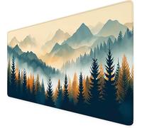 Montagne Tapis de Souris XXL 1200 x 600 mm, Gris Tapis Souris Gamer avec Base Anti-Dérapage, Bords Cousus Design, Imperméable Mouse Pad pour Gaming Accessoire Bureau, Decoration Maison, Cadeau 5g-26K