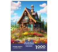Montagne Village Cottage Puzzle 1000 Pièces Educa Jouet Cadeau Unique De l'art De La Décoration intéressant Jeu Éduchatif Challenge Toy Adultes & Enfants des 14 Ans 70x50cm/1000pcs