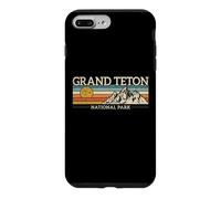 Montagne Vintage rétro du Parc National de Grand Teton Coque pour iPhone 7 Plus/8 Plus