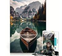 Montagnes au Bord d'un lac Puzzle de 1000 pièces pour Adolescents Améliore la mémoire Loisirs calmes Bordure précise Cadeau d'anniversaire (38x26cm)