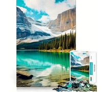 Montagnes au Bord d'un lac Puzzle Difficile pour Adultes 1000 pièces Think Toy Paisible et Amusant Découpe Nette Pièce d'art de qualité (38x26cm)