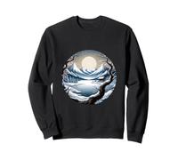 Montagnes Clair de Lune Chalet lac Harmonie Nature Sweatshirt
