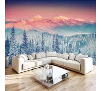 Montagnes Des Carpates Papier Peint 300 x 210 cm (B x H) 3D Hiver Lever De Soleil Mural Poster Murale Intissé pour Chambre Salon Restaurant Personnalisé Décoration Personnalisé Décoration Murale W-3