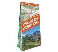 Montagnes du Monténégro. Durmitor, Bjelasica, Prokletije, Komovi 1/65.000 (carte grand format laminée; trekking tQ). Montenegro Mountains