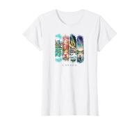 Montagnes, élan et Lacs du Canada - Vacances Canada T-Shirt