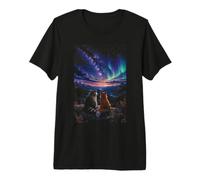 Montagnes enneigées du Renard Raton Laveur T-Shirt Haut de Gamme