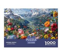 Montagnes et rivières Puzzle pour Adultes - 1000 Pièces Montagnes élevées De Qualité Supérieure : Le Défi Ultime du Puzzle pour Tous (Homme, Femme, Adulte, Enfant 14+) 52x38cm/1000pcs
