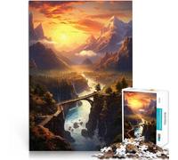 Montagnes et vallées Puzzles de 1000 pièces pour Adolescents Réduction du Stress intéressante Idées Cadeaux 38x26cm