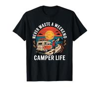 Montagnes Forêts Feux de Camp Camping Randonnée Marche Vacances T-Shirt