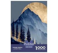 Montagnes, Lune et Forêt de Pins Puzzle 1000 Pièces Educa Jouet en Bois Cadeau Unique De l'art De La Décoration Jeu Éducatif Challenge Toy Adultes & Enfants des 14 Ans 70x50cm/1000pcs