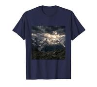 Montagnes Peaks Tempête Nuages Paysage Alpin Photographie T-Shirt