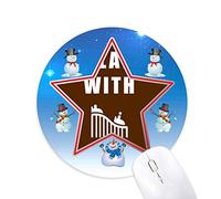 montagnes russes. bonhomme de neige, tapis de souris série star mat