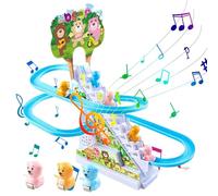 Montagnes russes de pingouin - Amusement des avec des jouets de pistes d'animaux | Jouet de piste Go Racer, kit de jeu de toboggan, kit de jeu de montagnes russes ludiques, jouets toboggans
