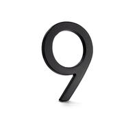 Montague Metal Products MHN-10-F-BK1-9 Numéros d'adresse flottants modernes en aluminium massif, 25,4 cm, revêtement en poudre noir