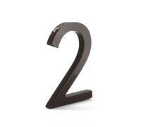 Montague Metal Products Numéros d'adresse flottants modernes en aluminium brossé massif, revêtement en poudre bronze romain, 15,2 cm
