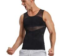 montalpin Mont Alpin Débardeur OrthoShape - Affine, Redresse, booste Votre Confiance de Compression pour Homme, T-Shirt Gainant Confortable, Maillot de Corps à Effet Plat Ventre