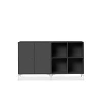 Montana Buffet Pair anthracite 04. pieds blancs laqués