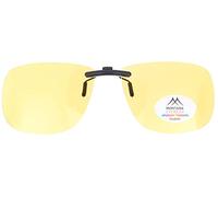 Montana - CLIP C2C JAUNE polarisé conçu pour les lunettes en plastique et acétate Taille M livré avec etui, conduite de nuit