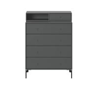 Montana Commode Keep Anthracite 04-pieds laqués noirs
