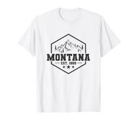 Montana Est. 1889 États-Unis Amérique État T-Shirt Graphique avec Valeur
