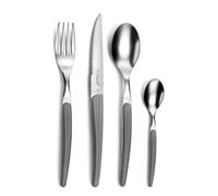 LOU LAGUIOLE - Ménagère 24 couverts de table pour 6 personnes - Montana - Acier inoxydable 18/0, Finition Brillante - Gris